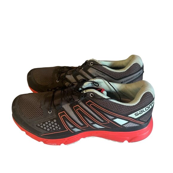 Salomon gray blue and red sneakers size 8 - Picture 4 of 9